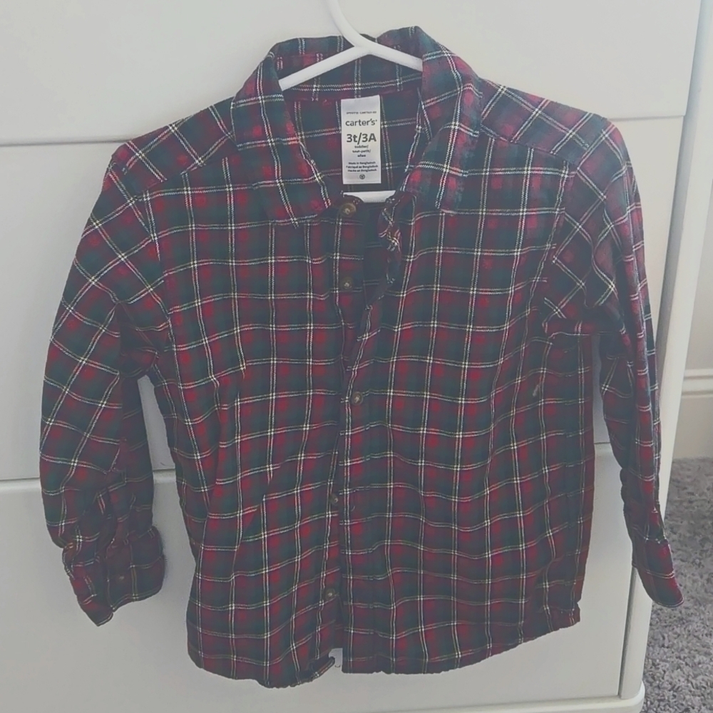Christmas Colors button up
